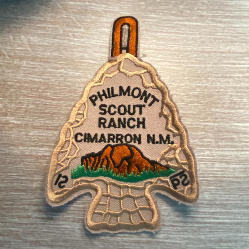 Vintage Philmont Scout Ranch Cimarron NM BSA Arrowhead Patch Boy Scouts NM